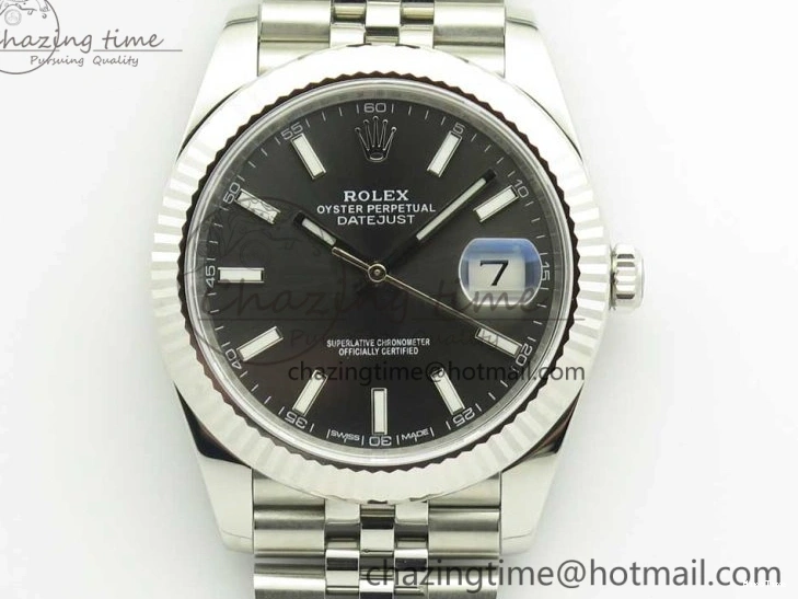 MiroTime 1219 DateJust 41 126334 904L SS DJF 1:1 Best Edition Gray Dial on Jubilee Bracelet A Colorful 3301